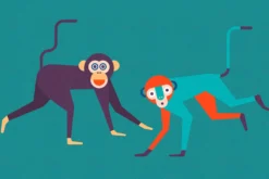Leinwand Monkey Business I 45 x 30 cm