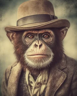 Leinwand Mr.Monkey 40 x 50 cm