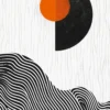 Leinwand Orange Sun 30 x 45 cm