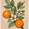 Leinwand Orange 30 x 45 cm