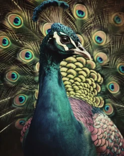 Leinwand Peacock Portrait 40 x 50 cm
