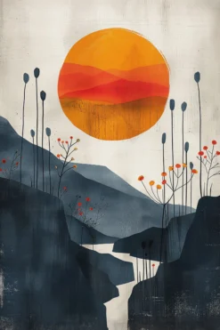Leinwand Skandi Sunset 30 x 45 cm