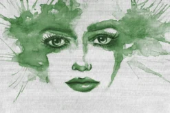 Leinwand Watercolor Face II 45 x 30 cm
