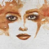 Leinwand Watercolor Face I 45 x 30 cm