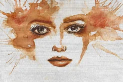 Leinwand Watercolor Face I 45 x 30 cm