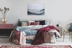 Livingwalls Leinwand, Berglandschaft, Vögel, 90x60 cm DD120298