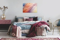 Livingwalls Leinwand, Blatt, Blattadern, 90x60 cm DD120272