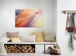 Livingwalls Leinwand, Blatt, Blattadern, 90x60 cm DD120272
