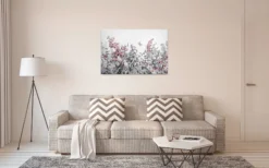 Livingwalls Leinwand, Blumen, Schmetterlinge, 90x60 cm DD120259