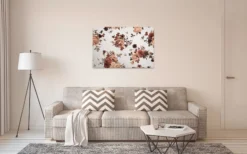 Livingwalls Leinwand, Blumen, Blätter, 90x60 cm DD120261