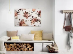 Livingwalls Leinwand, Blumen, Blätter, 90x60 cm DD120261
