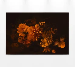 Livingwalls Leinwand, Blumen, orange, braun DD120254