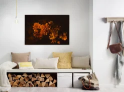 Livingwalls Leinwand, Blumen, orange, braun DD120254