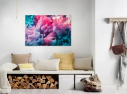 Livingwalls Leinwand, Farbwolken, 90x60 cm DD120280