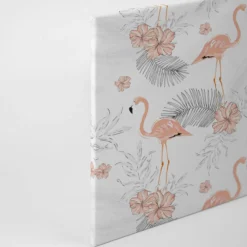 Livingwalls Leinwand, Flamingo, rosa, grau DD120270