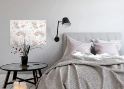 Livingwalls Leinwand, Flamingo, rosa, grau DD120270