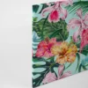Livingwalls Leinwand, Flamingo, Tropische Pflanzen und Blumen, 90x60 cm DD120265