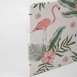 Livingwalls Leinwand Flamingo Rosa Grün DD120269