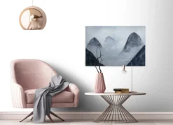 Livingwalls Leinwand, Gebirge, Vögel, 90x60 cm DD120296