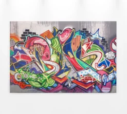 Livingwalls Leinwand, Graffiti, Abstrakte Formen, 90x60 cm DD120279
