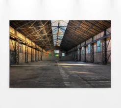 Livingwalls Leinwand, Industriehalle, Fenster, 90x60 cm DD120275