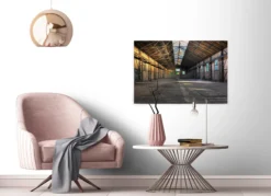 Livingwalls Leinwand, Industriehalle, Fenster, 90x60 cm DD120275