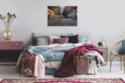 Livingwalls Leinwand, Industriehalle, Fenster, 90x60 cm DD120275