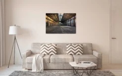 Livingwalls Leinwand, Industriehalle, Fenster, 90x60 cm DD120275