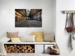 Livingwalls Leinwand, Industriehalle, Fenster, 90x60 cm DD120275