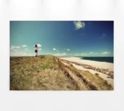 Livingwalls Leinwand, Leuchtturm, rot, weiß DD120314