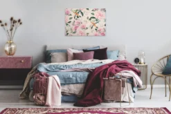 Livingwalls Leinwand, Rosen, Kolibris, 90x60 cm DD120264