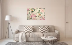 Livingwalls Leinwand, Rosen, Kolibris, 90x60 cm DD120264