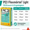 PCI Flexmörtel® Light – Flexibler Leichtfliesenkleber C2TE S1 (12,5 kg)