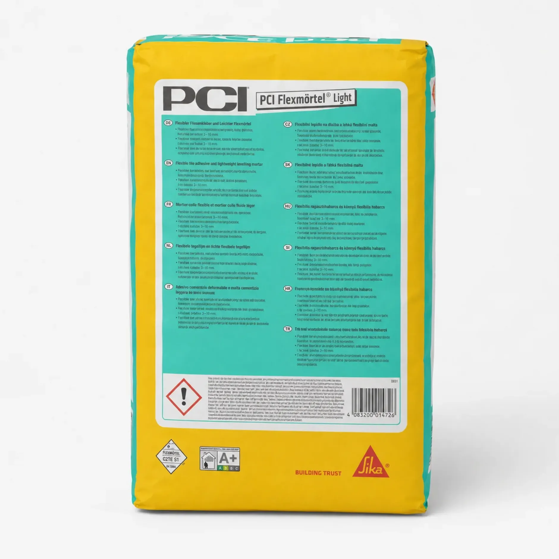 PCI Flexmörtel® Light – Flexibler Leichtfliesenkleber C2TE S1 (12,5 kg)
