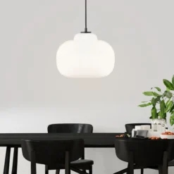 Pendelleuchte aus Glas - Carla - Weiß