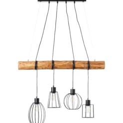 Pendelleuchte Karla - Holz Braun