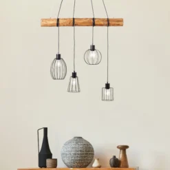 Pendelleuchte Karla - Holz Braun