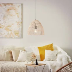 Pendelleuchte Lionel - Rattan Braun