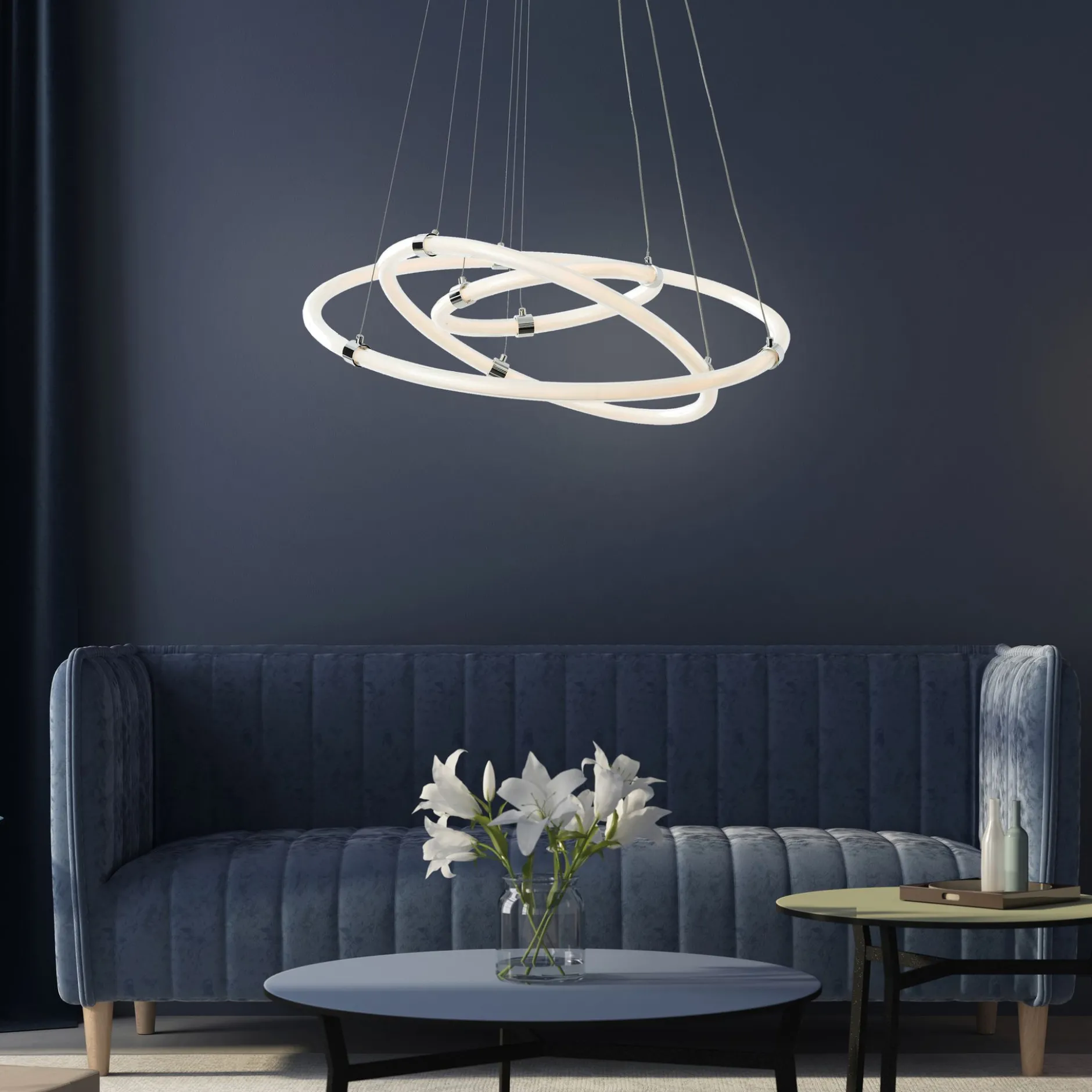 Pendelleuchte Mariam - Chrom Metallic