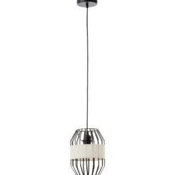 Pendelleuchte Nino - Textil Braun