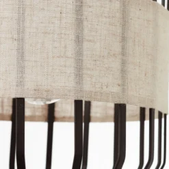 Pendelleuchte Nino - Textil Braun