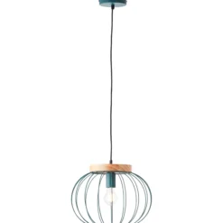 Pendelleuchte Oliver - Holz Blau