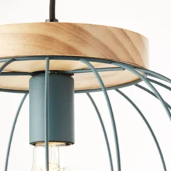 Pendelleuchte Oliver - Holz Blau