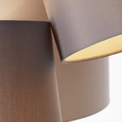 Pendelleuchte Sarah - Textil Grau
