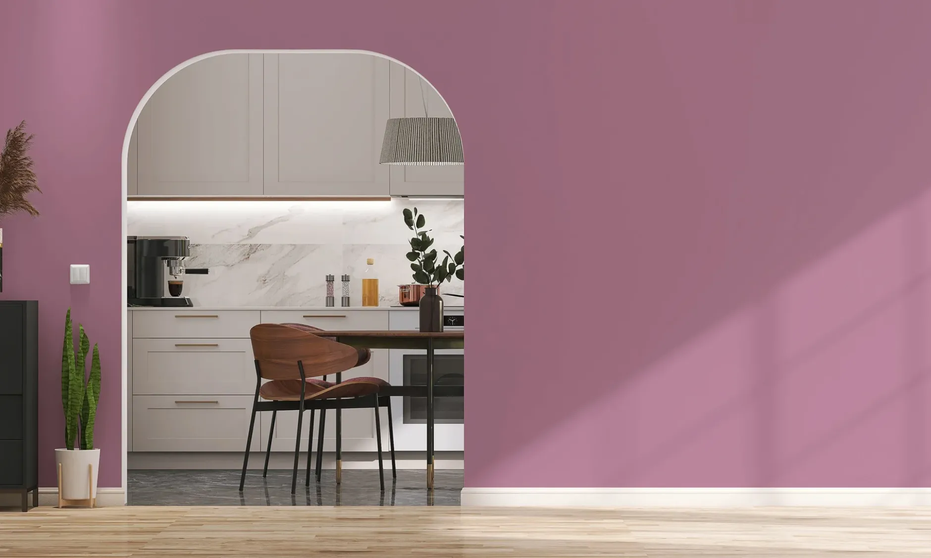PURO Wandfarbe Pink "Lovely Rose" DD125803 1 l