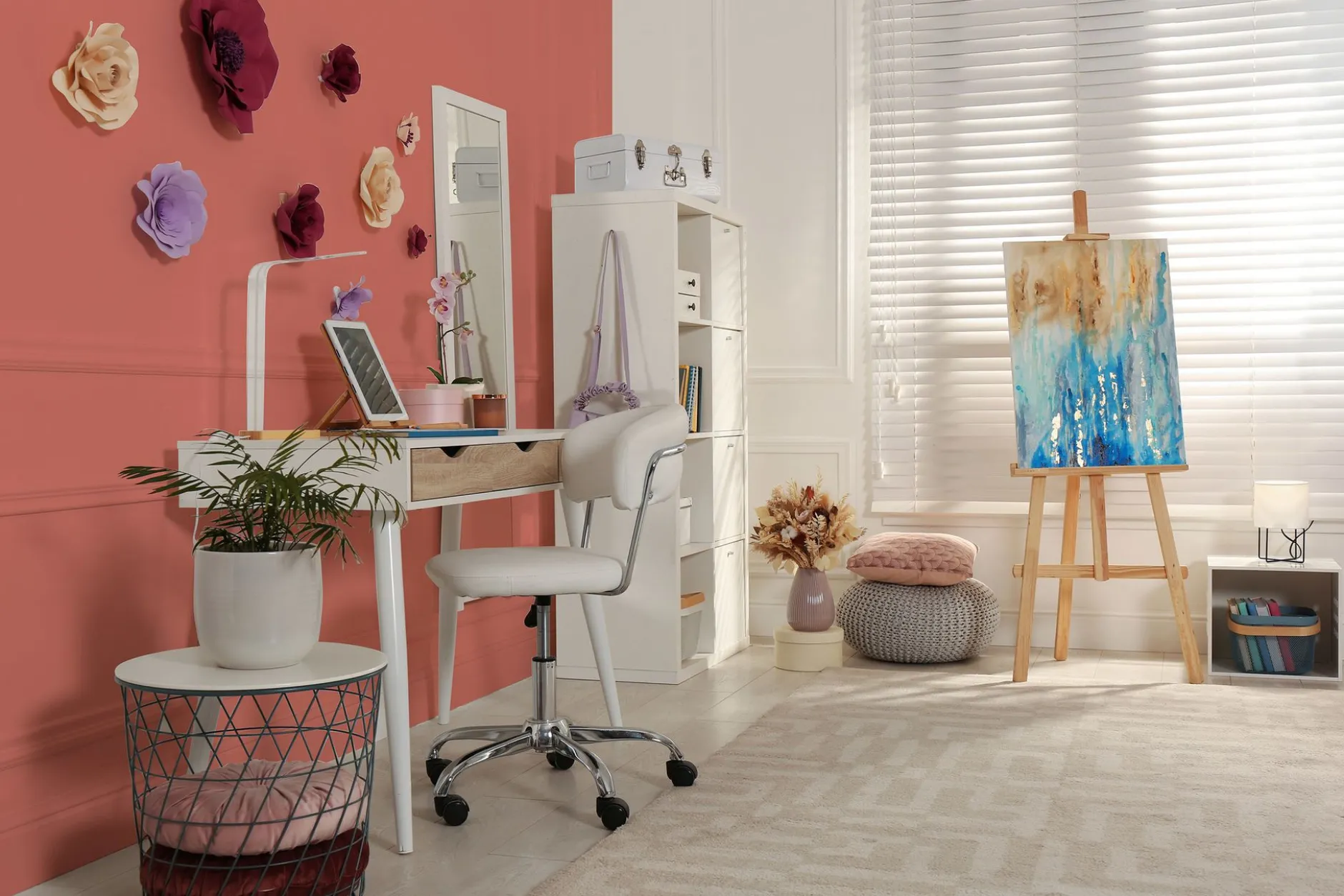 PURO Wandfarbe Pink "Peachy Pink" DD125860 1 l
