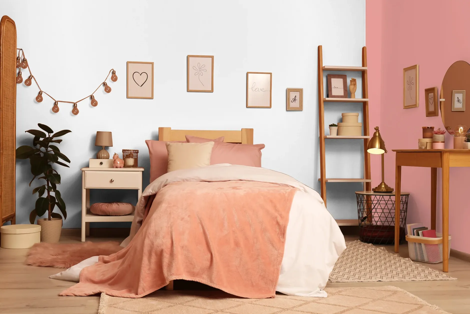 PURO Wandfarbe Pink "Peachy Pink" DD125857 1 l