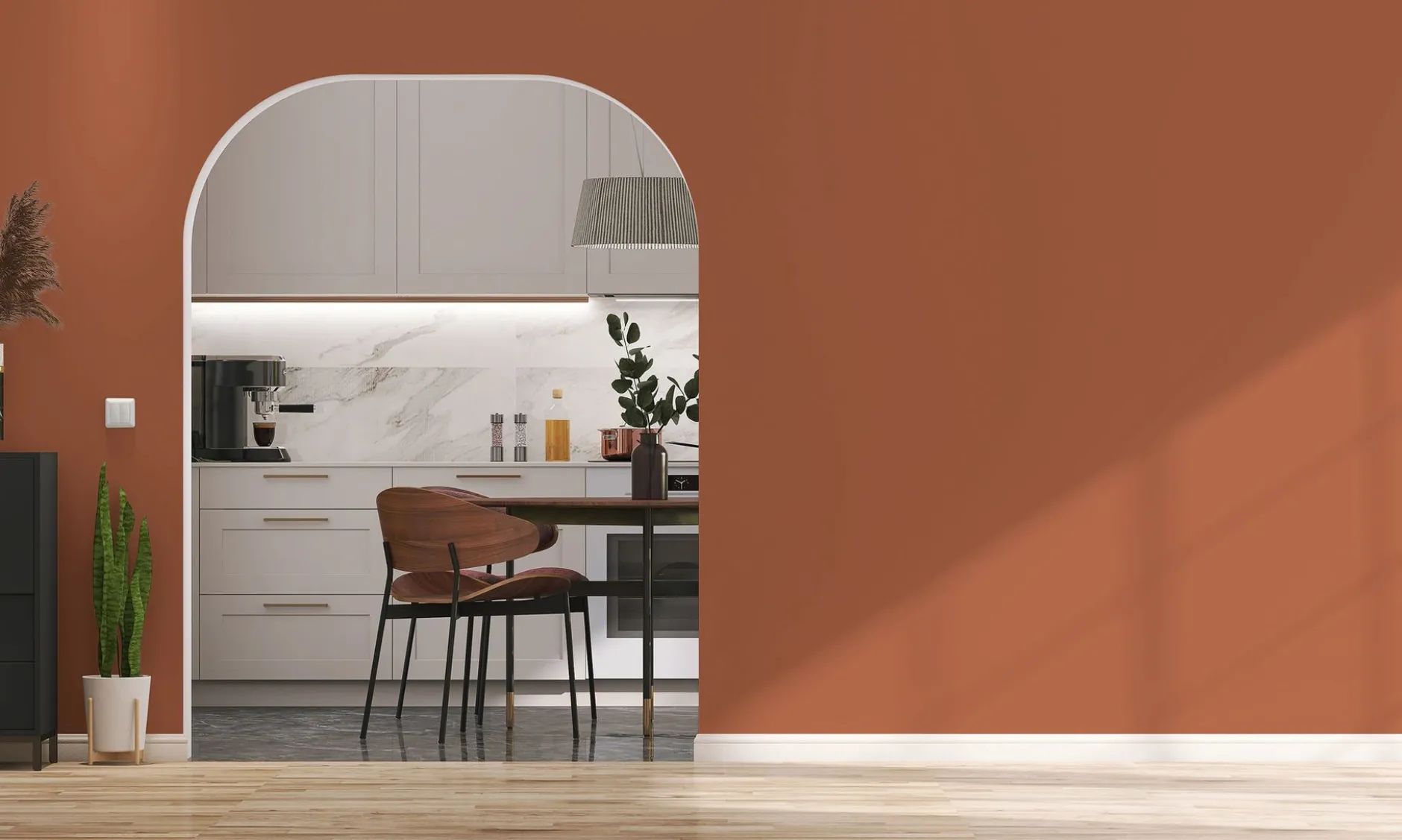 PURO Wandfarbe Rot, "Dusty Orange" DD126154 1 l