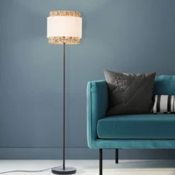 Stehleuchte Till - Textil Braun