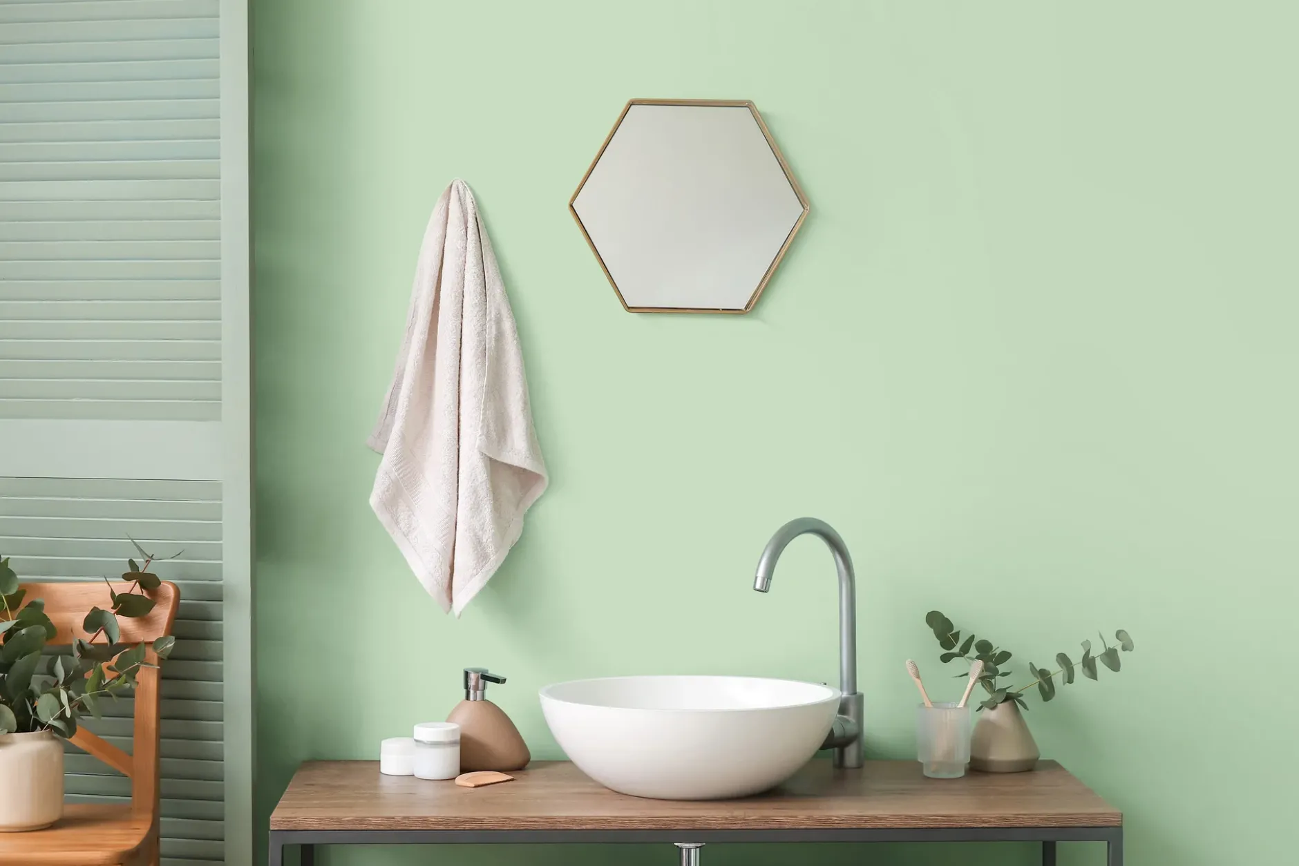 The Color Kitchen Wandfarbe Grün "Woodruff Cream" TCK4007 2,5 l